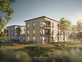 So wird das fertiggestellte Gebäude einmal aussehen