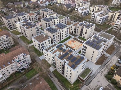 Die Keltersiedlung von oben aufgenommen